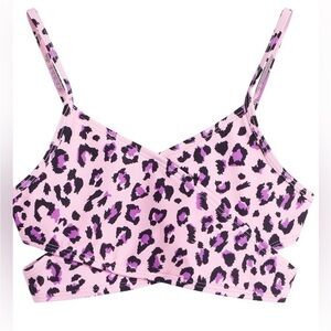 Kanu Surf Girls Pink Leopard Print Bikini Top